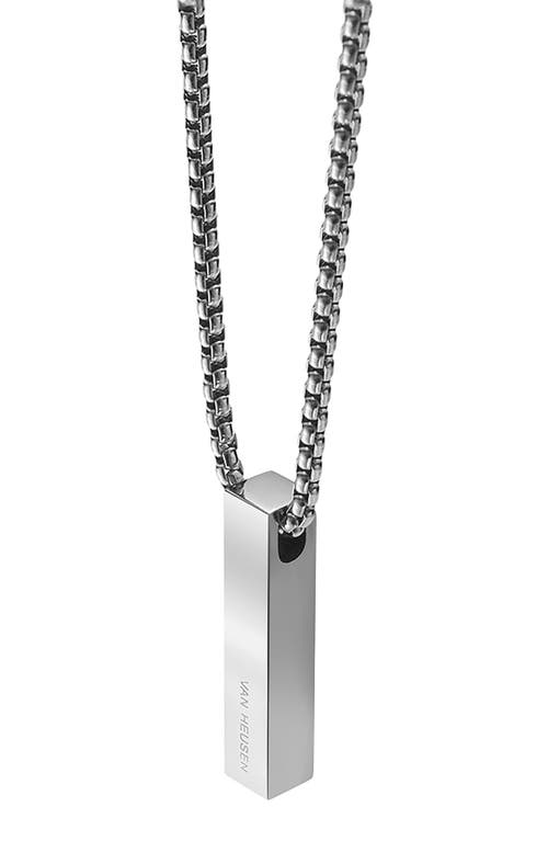 Van Heusen Vertical Bar Pendant Necklace In Silver
