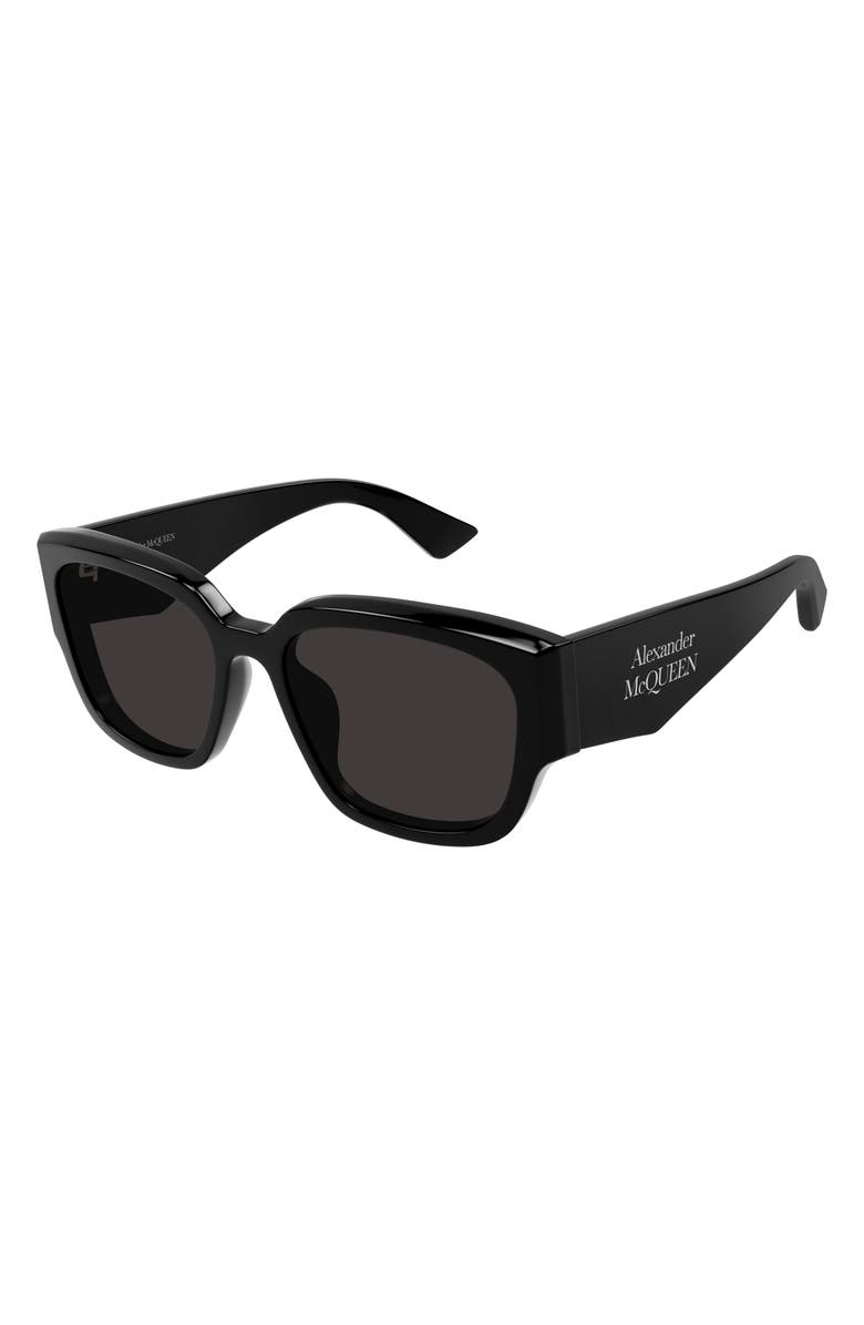 McQueen 55mm Square Sunglasses, Alternate, color, 