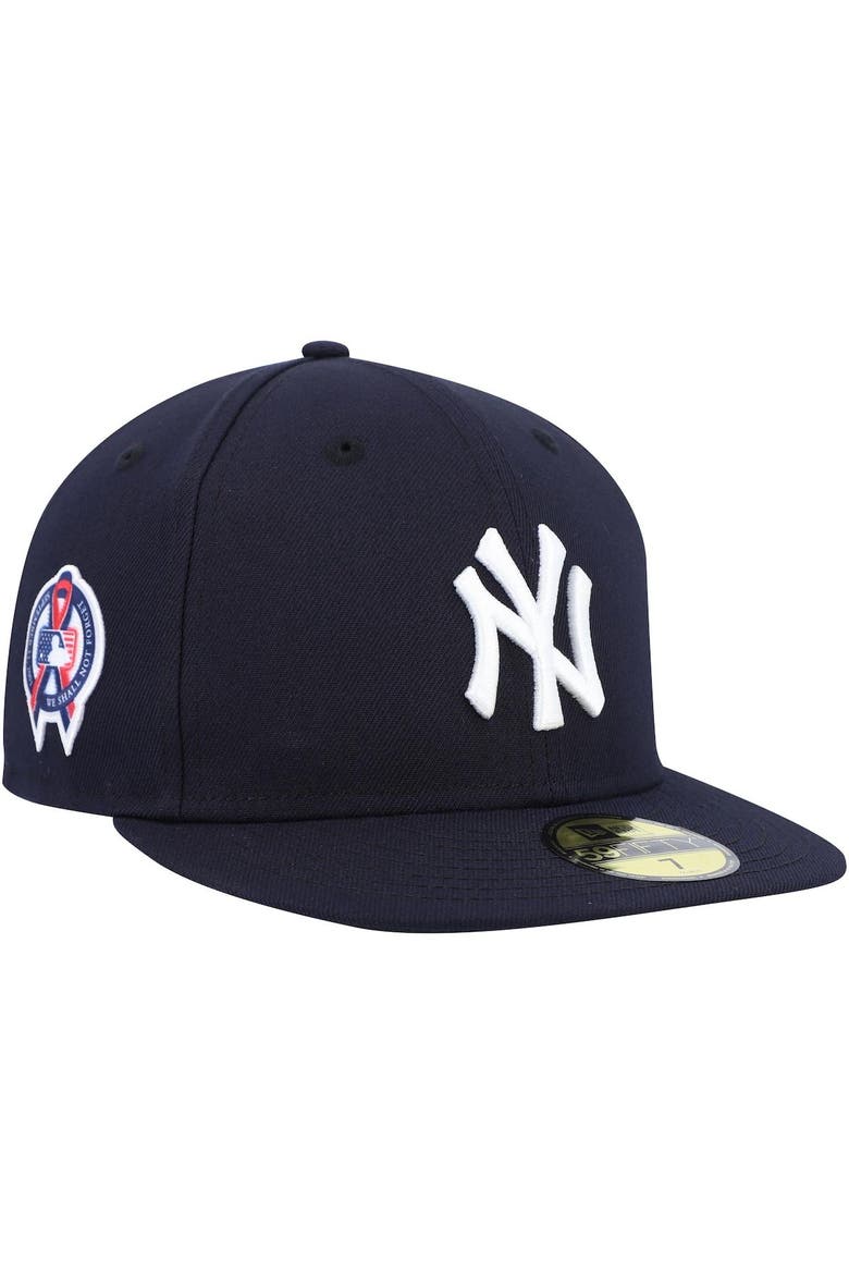 Men's New Era Navy New York Yankees 9/11 Memorial Side Patch 59FIFTY Fitted Hat, Main, color, Navy