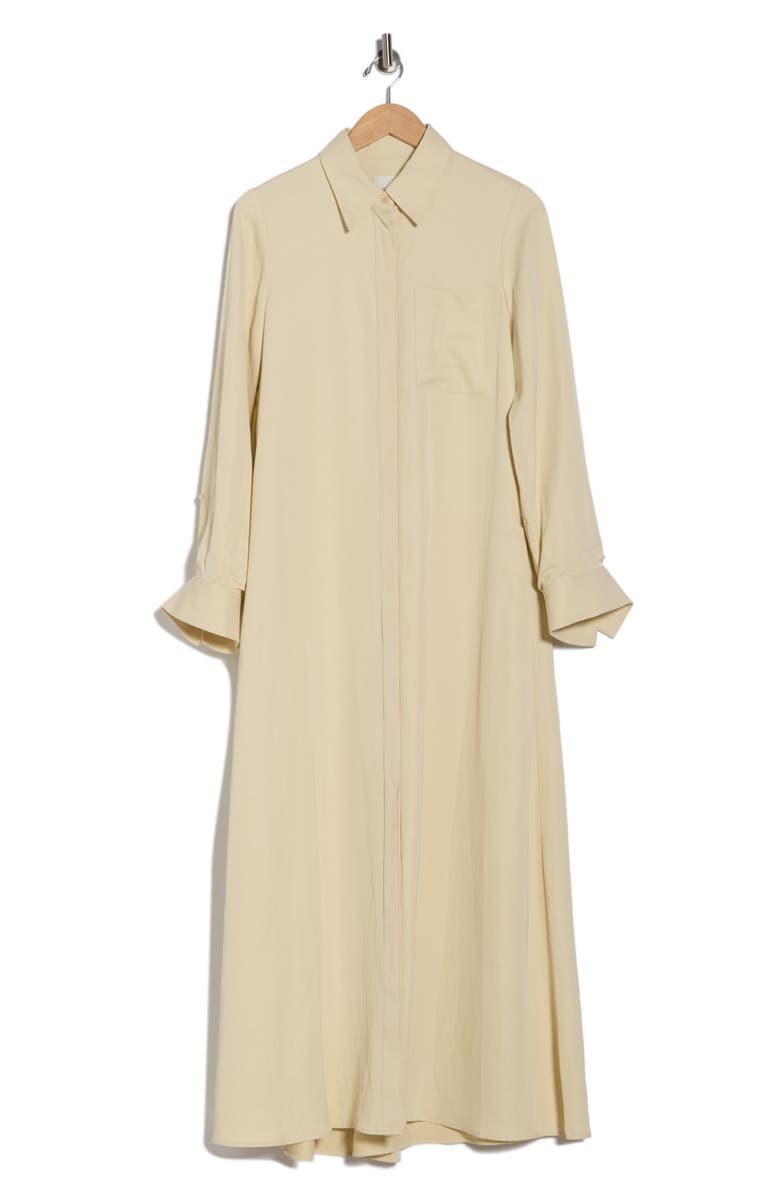 TWP Jennys Long Sleeve Shirtdress, Main, color, French Butter