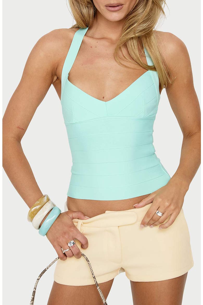 Sefina Bandage Halter Neck Top, Main, color, AQUA