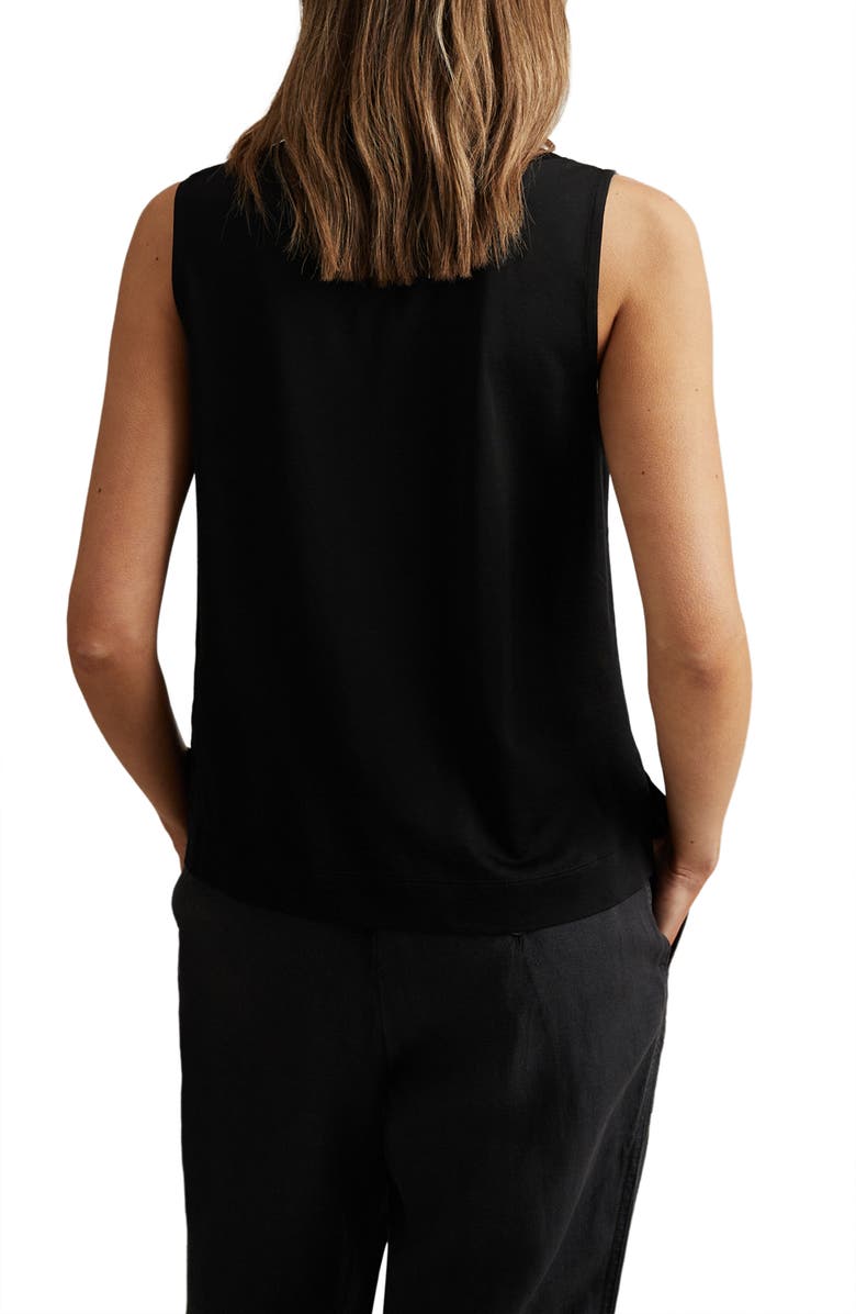 Reiss Mira Sleeveless Wool & Cashmere Top, Alternate, color, Black