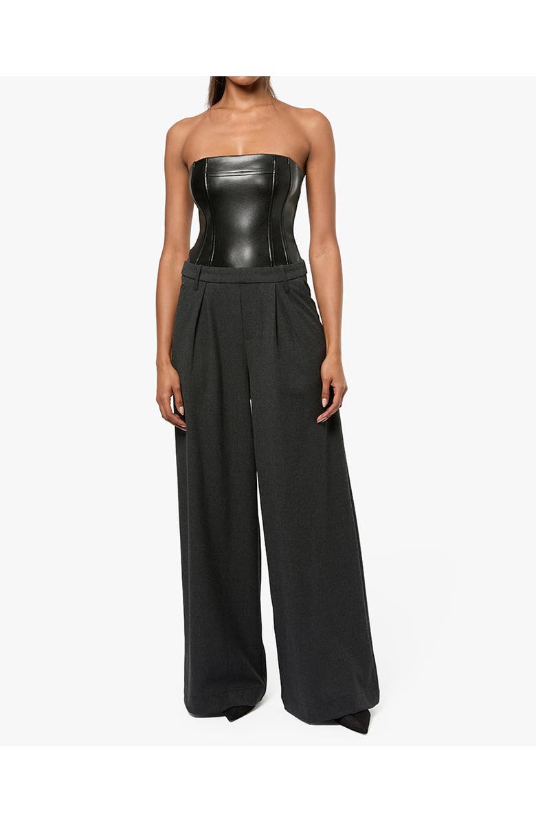 WeWoreWhat Corset Wide Leg Jumpsuit, Main, color, Black