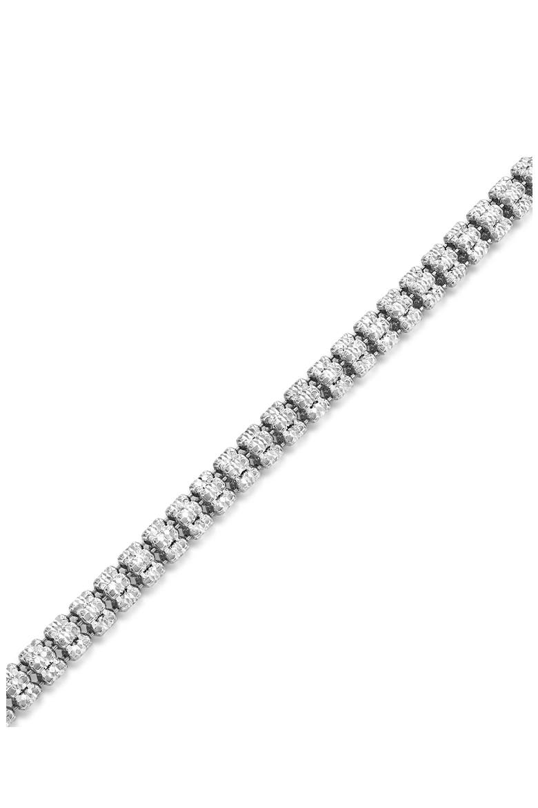 D-C Ice Barrel Chain Bracelet, Alternate, color, SILVER