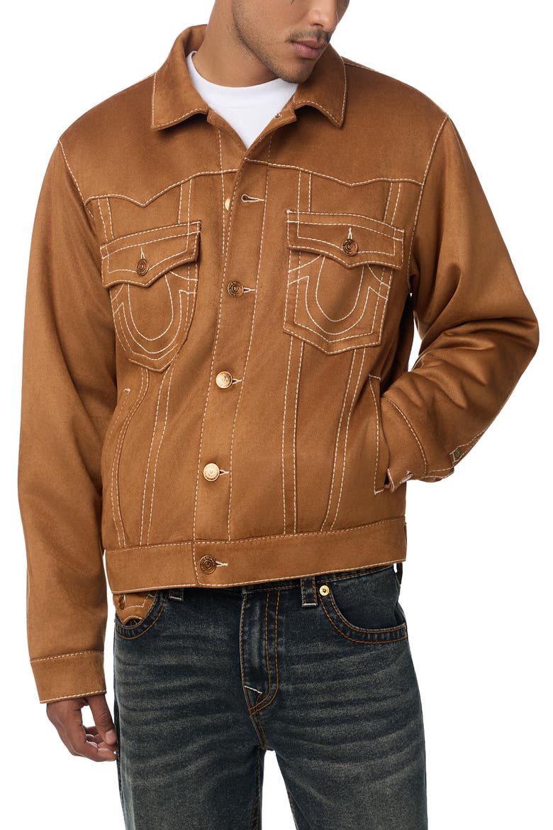 Big T Jimmy Ultrasuede Jacket, Main, color, SUEDE BROWN