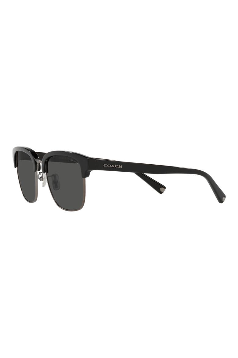 52mm Square Sunglasses, Alternate, color, BLACK GUNMETAL