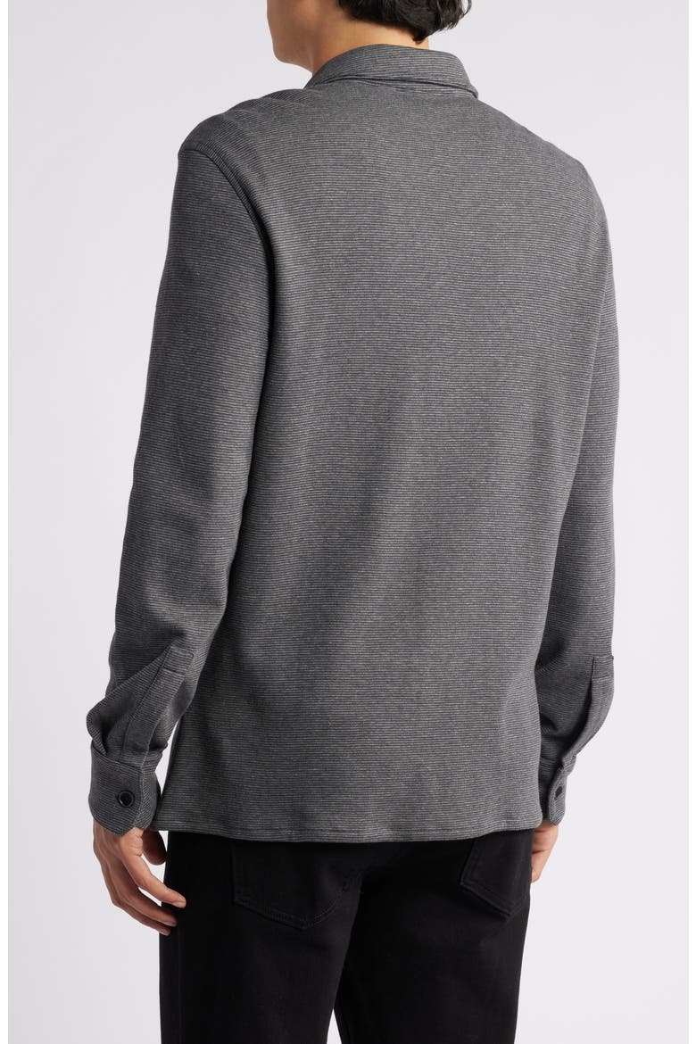 Lockhead Cotton Blend Knit Overshirt, Alternate, color, DARK GREY
