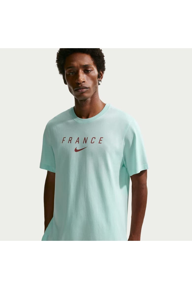Men's Nike Green France National Team Wordmark T-Shirt, Alternate, color, Green