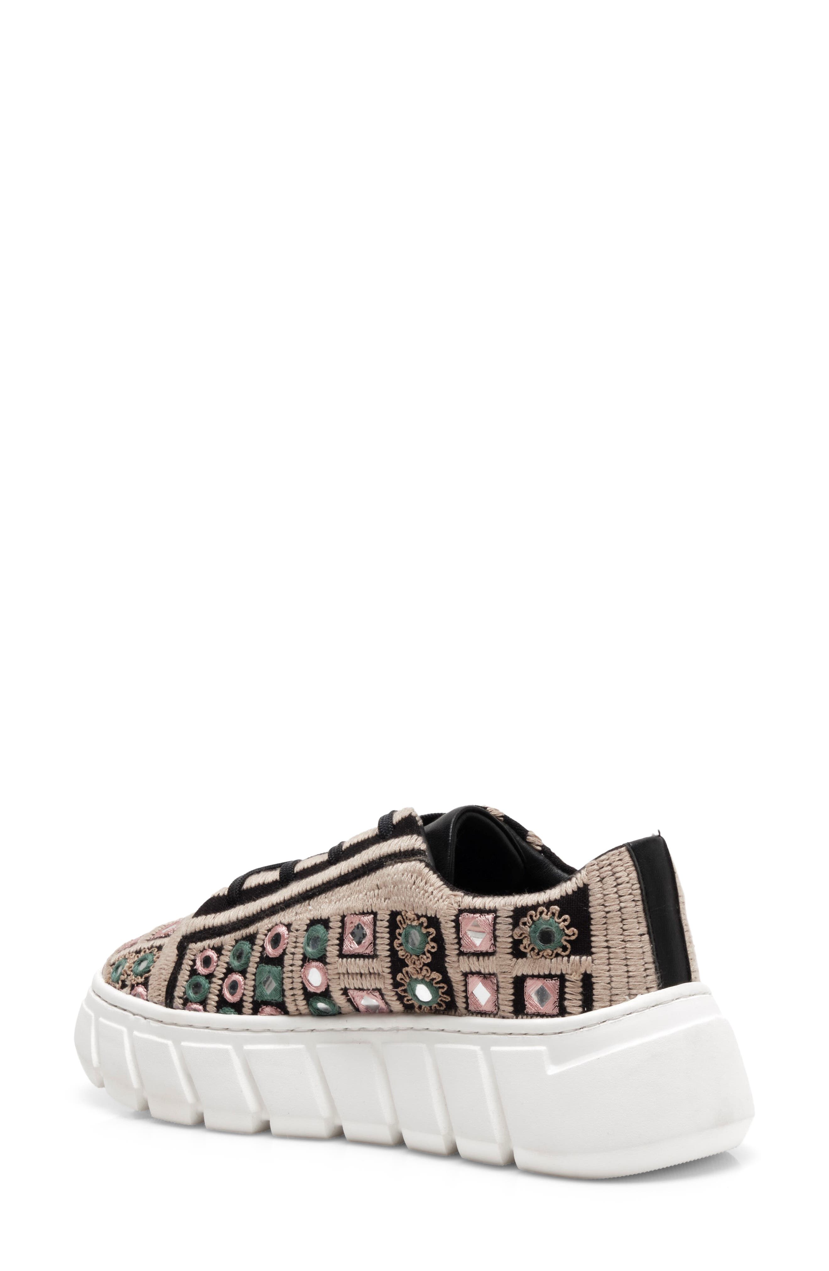 Free People Catch Me If You Can Crochet Platform Sneaker, Alternate, color, 