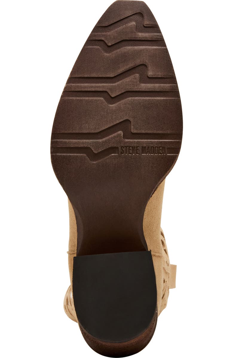 Steve Madden Albany Cutout Western Boot, Alternate, color, Taupe Suede
