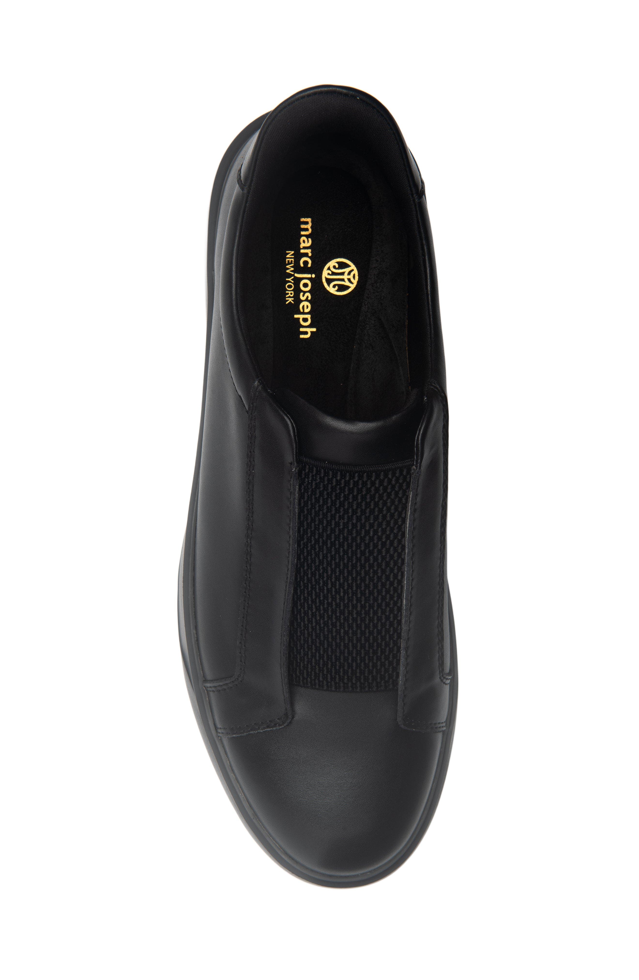 Bond St Hands Free Technology Leather Slip On Sneaker, Alternate, color, Black Napa Leather/Black