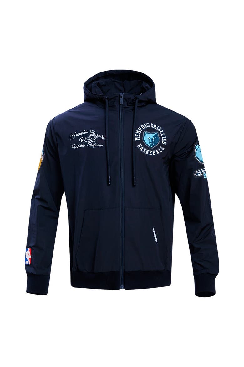 Men's Pro Standard Navy Memphis Grizzlies Hybrid Full-Zip Hoodie, Alternate, color, Navy