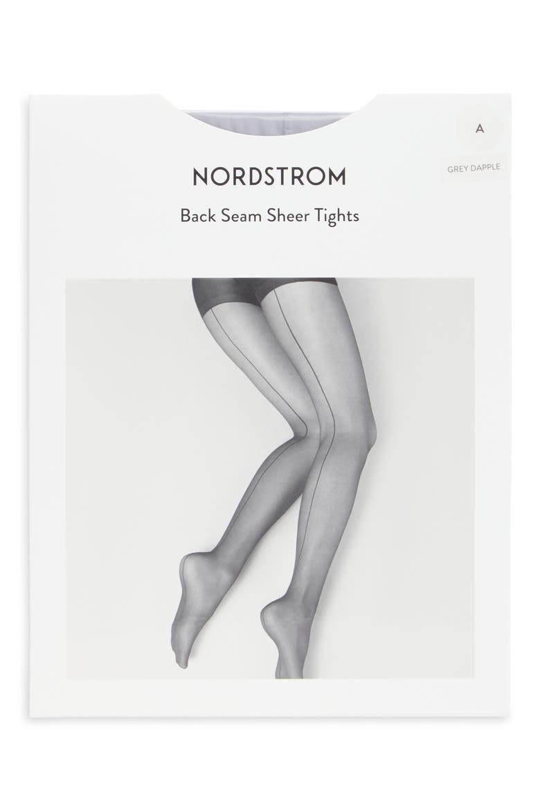 Sheer Back Seam Tights, Alternate, color, GREY DAPPLE