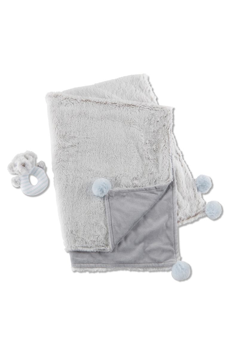 Baby Aspen Luxury Blanket & Plush Rattle Set, Main, color, 