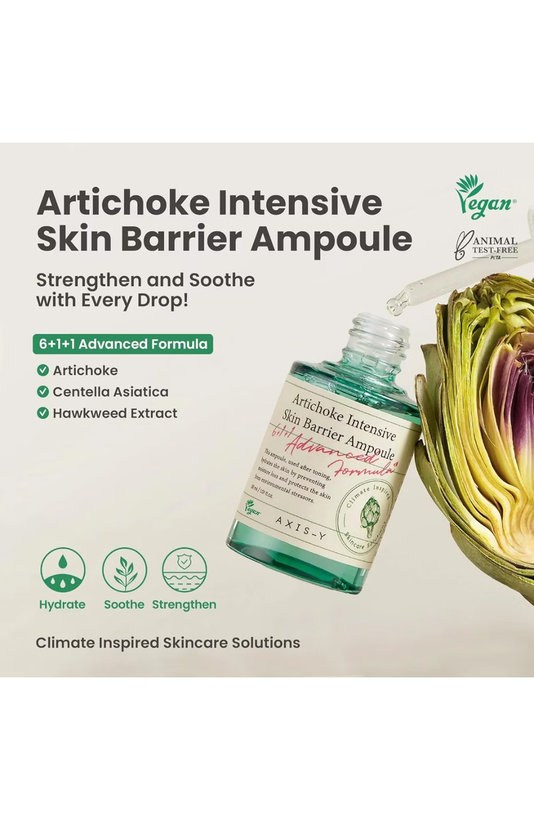 AXIS-Y Artichoke Intensive Skin Barrier Ampoule, Alternate, color, Green