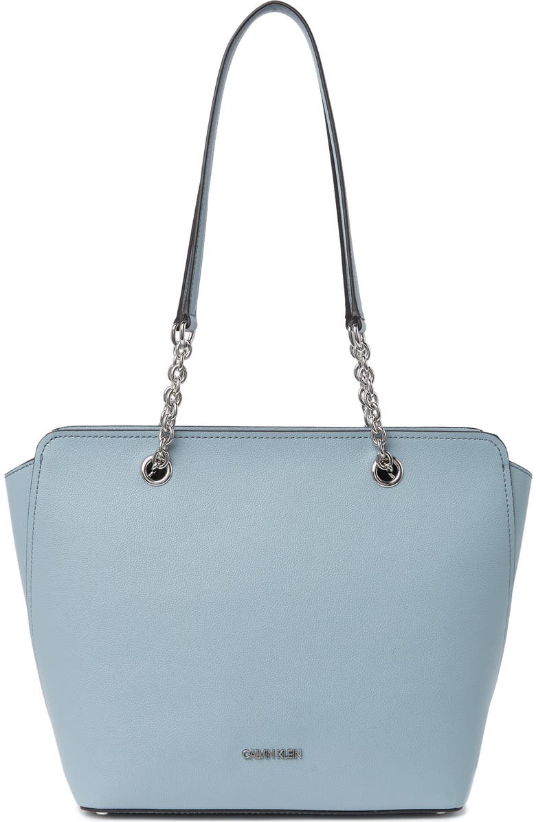 Calvin Klein Hailey Micro Pebble Top Zip Tote, Main, color,