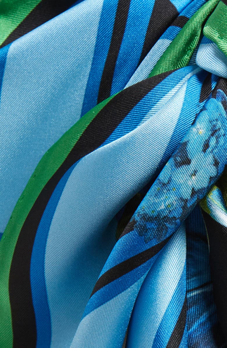 Dolce&Gabbana Floral Print Silk Twill Square Scarf, Alternate, color, 