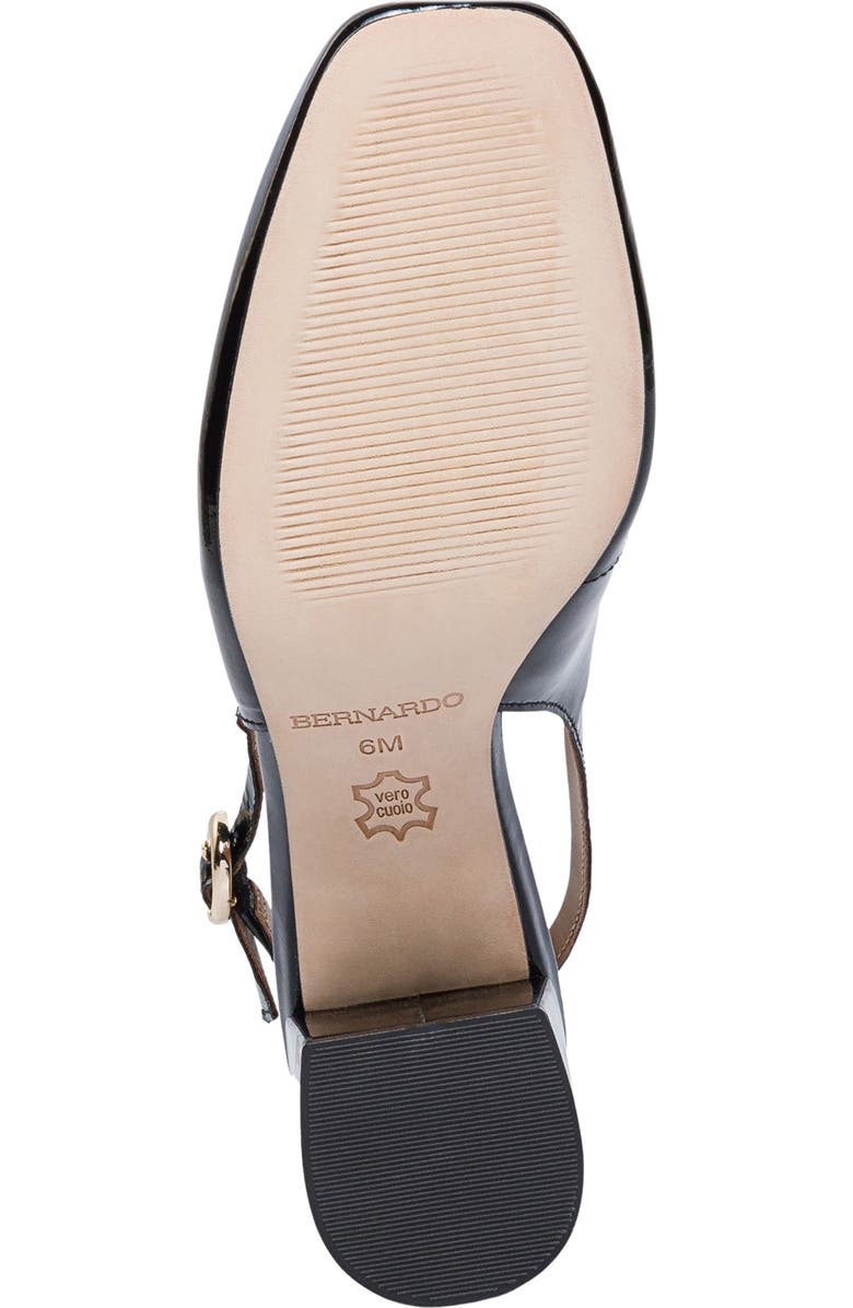 Bernardo Alexia Slingback Pump, Alternate, color, Black Soft Patent