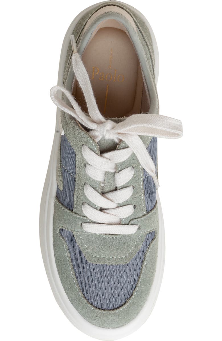 Linea Paolo Gains Platform Sneaker, Alternate, color, Pale Green/ Dk Gris/ Ivory