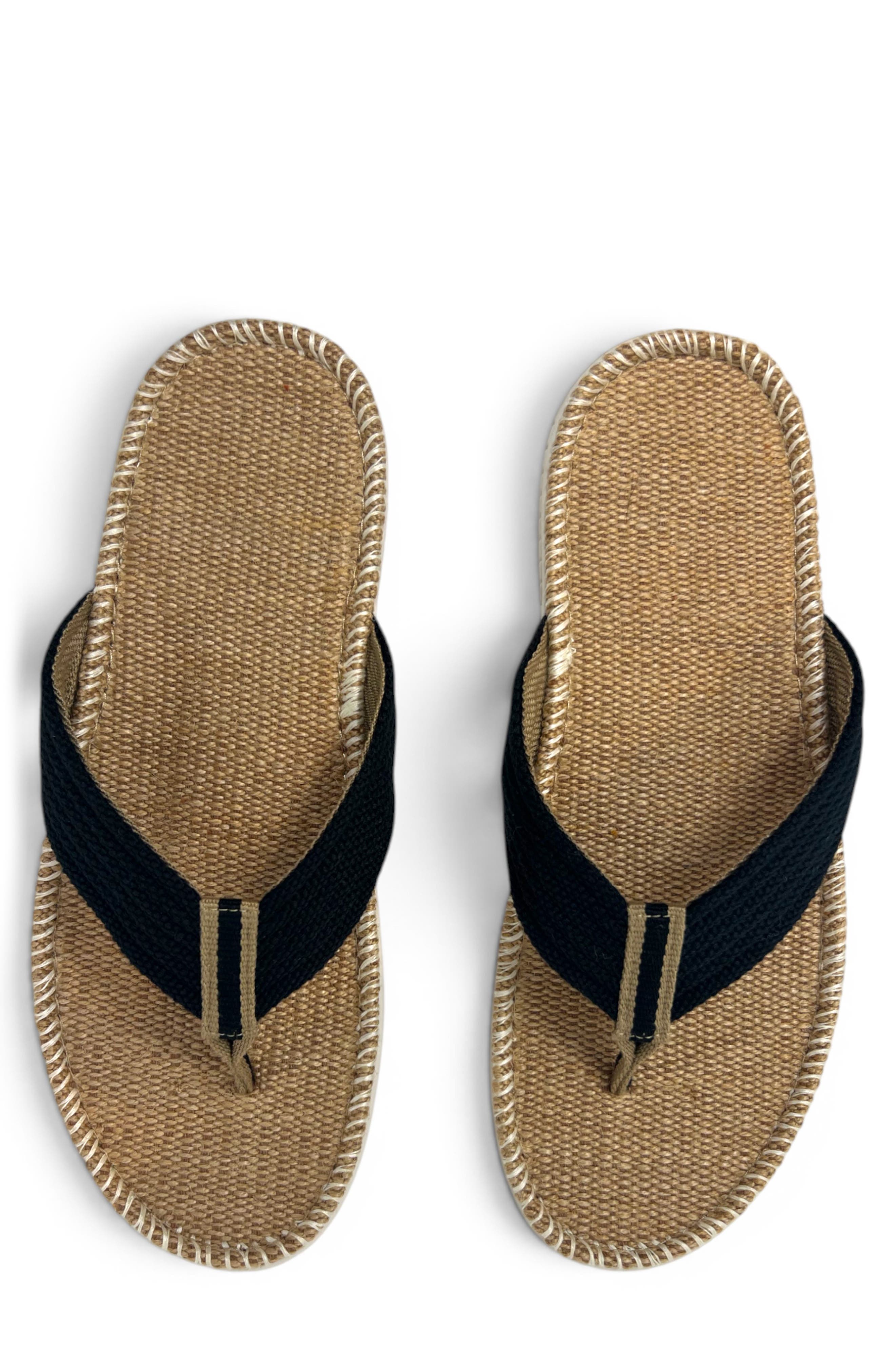 Eden Natures Weave Jute Sandal, Alternate, color, BLACK