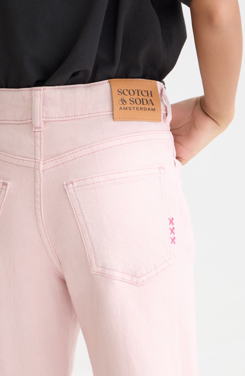 Scotch & Soda Kids' The Wave Wide Leg Jeans, Alternate, color, Lilac Snow