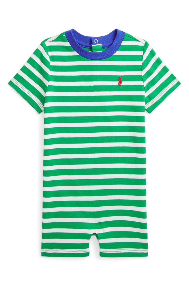 Ralph Lauren Stripe Cotton Romper, Main, color,