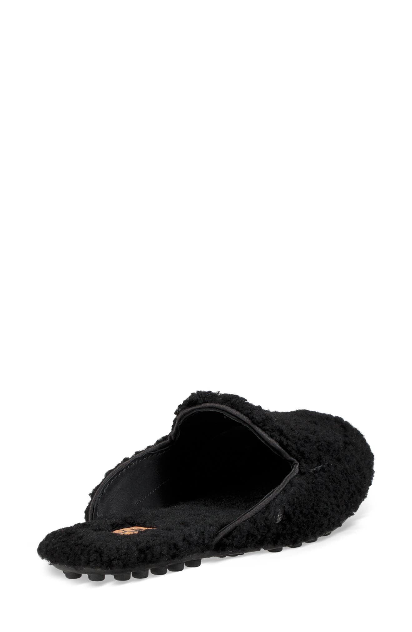 Lane Fluff Genuine Shearling Loafer Slipper, Alternate, color, BLACK
