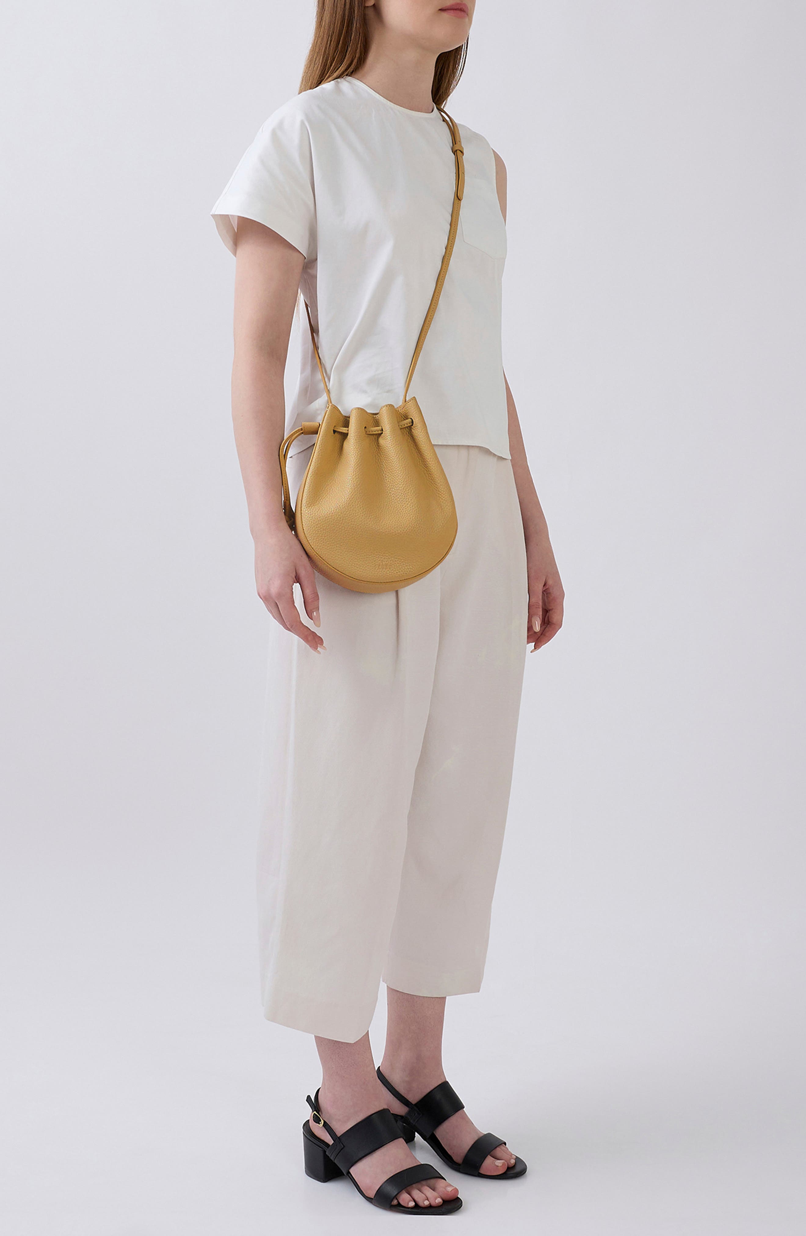 behno Mini Ina North/South Drawcord Crossbody Bag, Alternate, color, Bisque