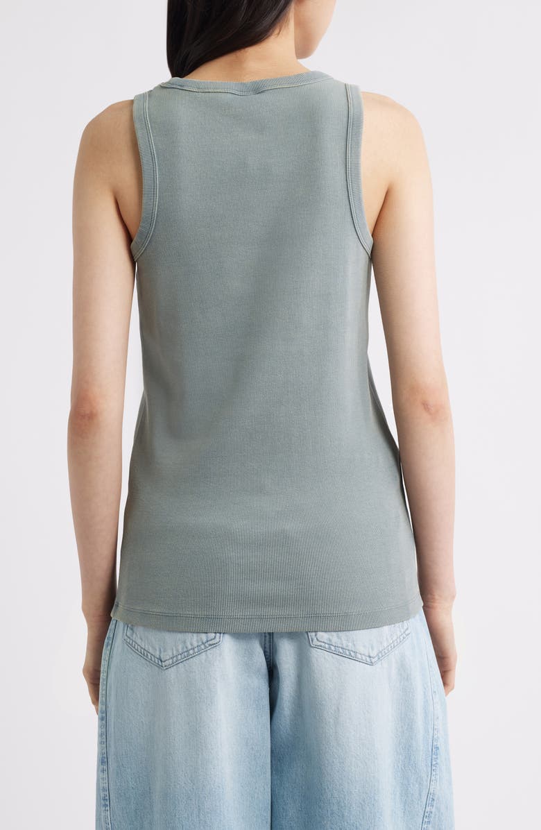 BOSS Orange Embellished Cotton Graphic Tank, Alternate, color, Grey