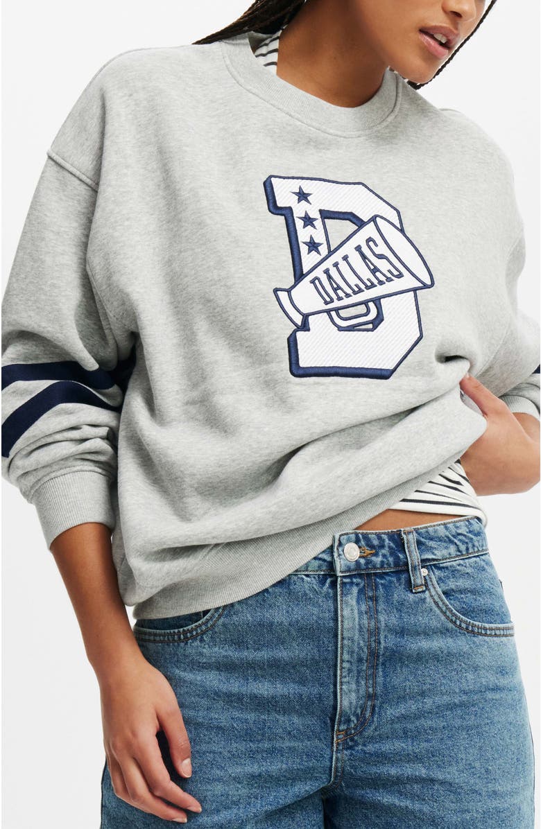 Cotton On Dallas Cowboys Crew Sweatshirt, Alternate, color, 