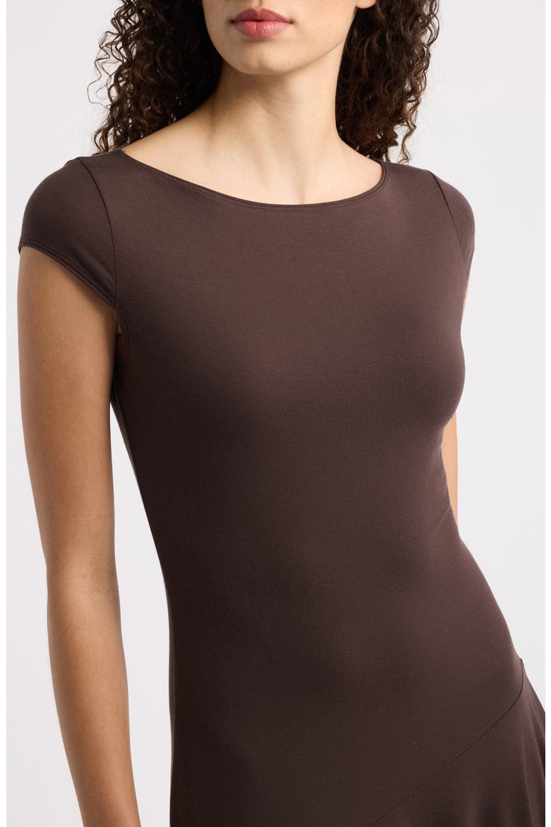 Danica Handkerchief Hem Knit Dress, Alternate, color, MOLE