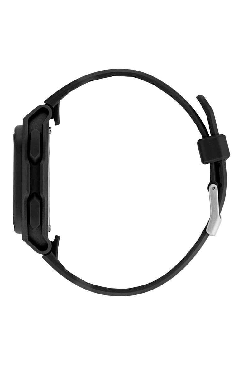 City Tech 4 Silicone Strap Watch, 42mm, Alternate, color, BLACK
