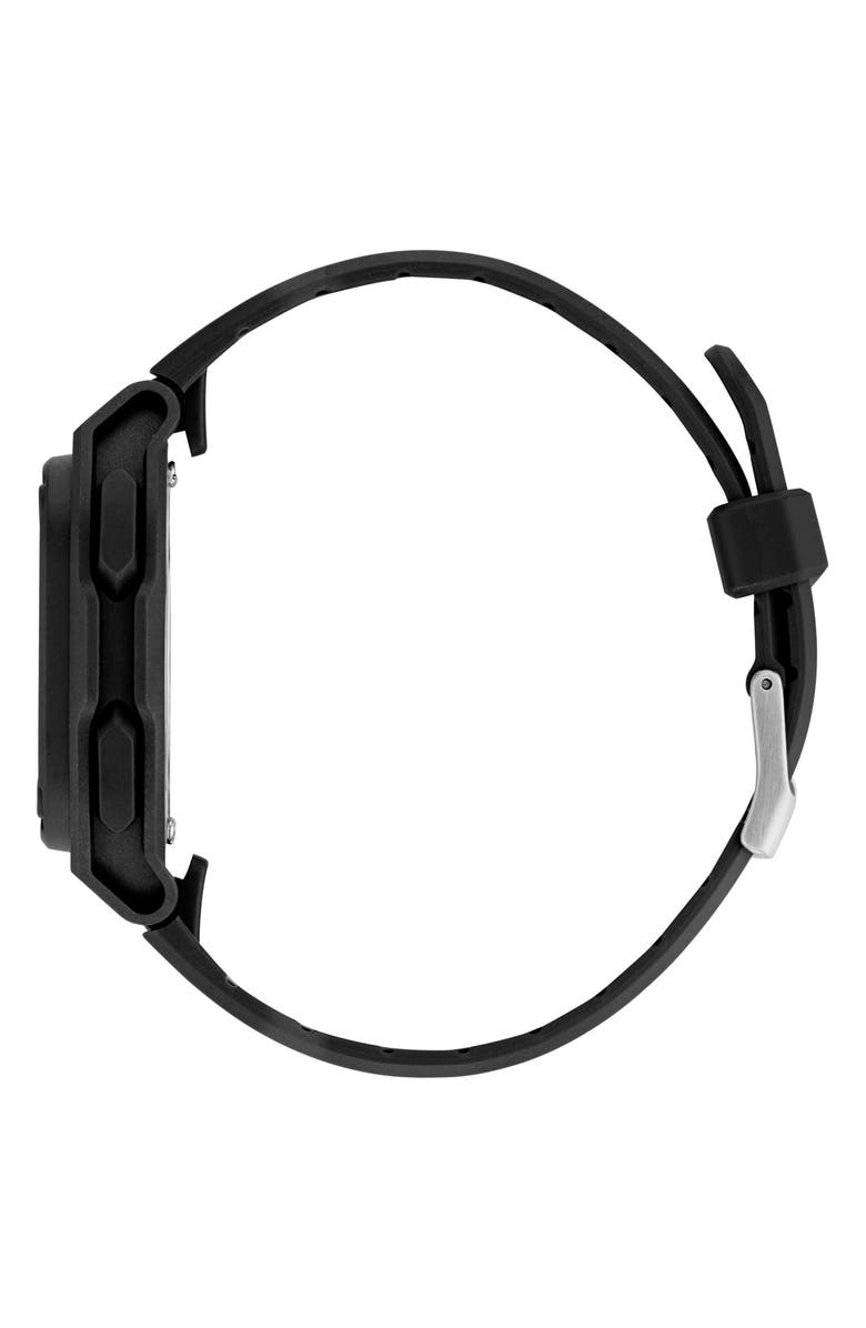 adidas City Tech 4 Silicone Strap Watch, 42mm, Alternate, color, Black