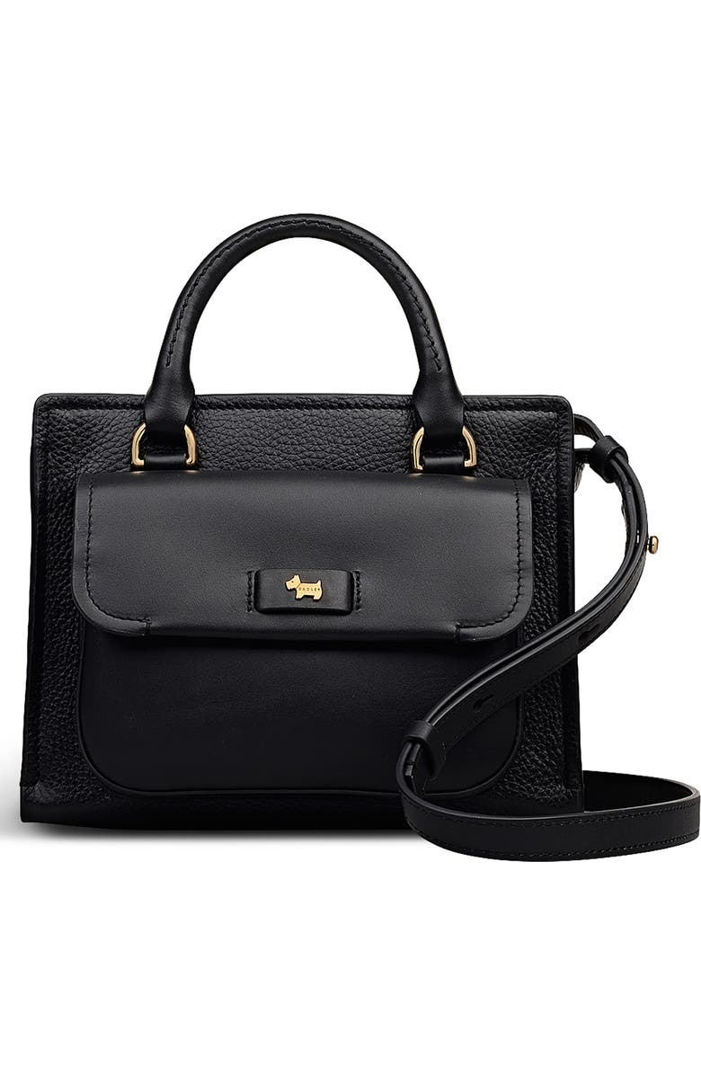 Radley Talbot Way Small Zip Top Leather Satchel, Main, color, Black