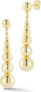 GLAZE JEWELRY Graduated Ball Drop Earrings