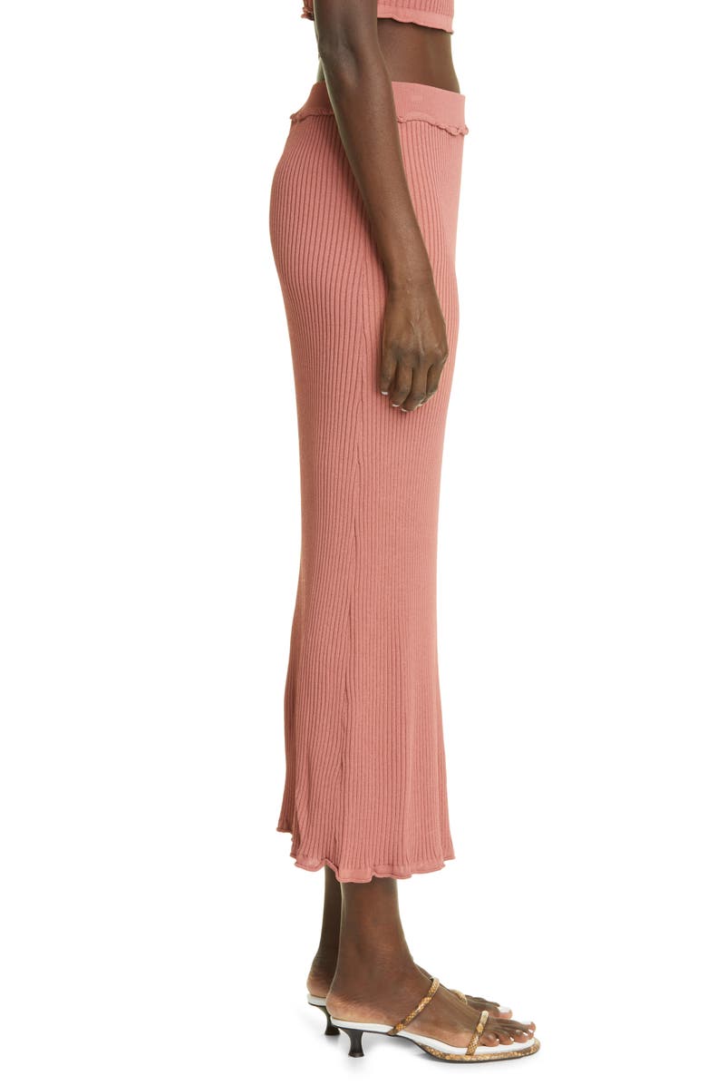 Altuzarra Turley Rib Ruffle Knit Skirt, Alternate, color, 