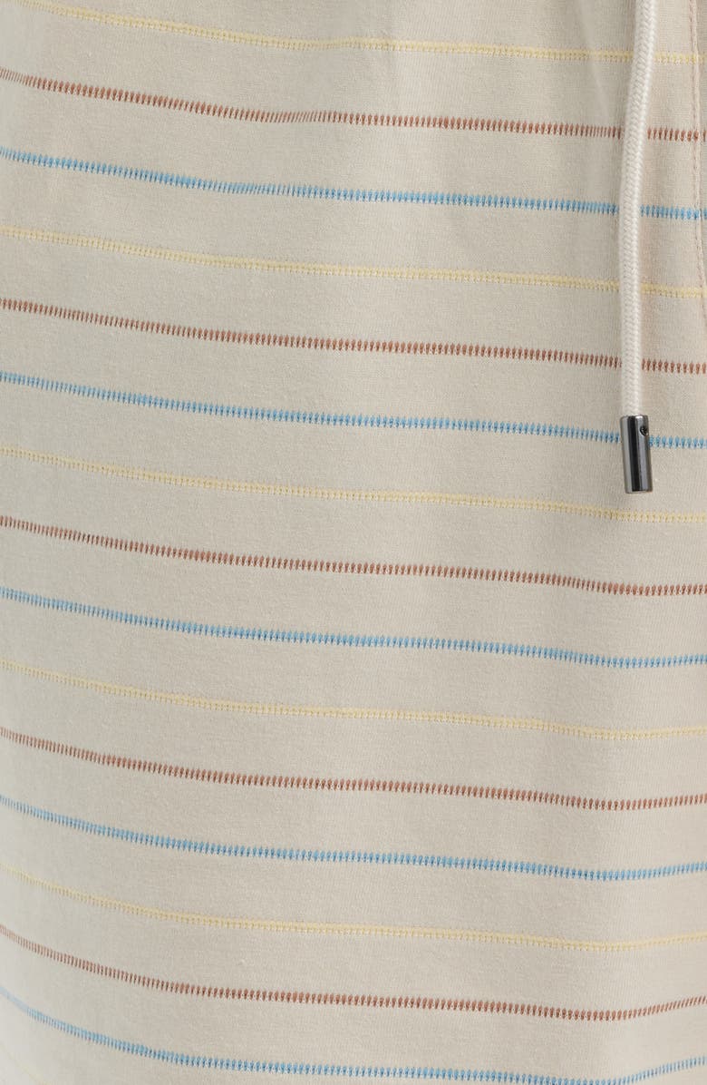 Daniel Buchler Washed Stripe Cotton Lounge Shorts, Alternate, color, Sand Stripe