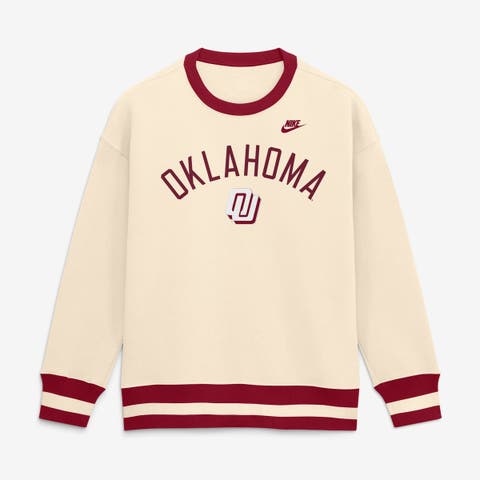 Women's Nike Natural Oklahoma Sooners Oversized Legacy Arch Phoenix Sweatshirt