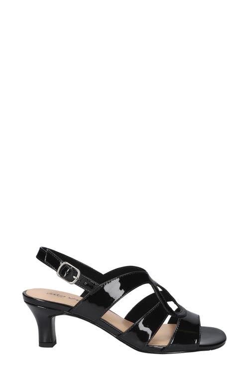 Shop Easy Street Zella Slingback Sandal In Black Patent