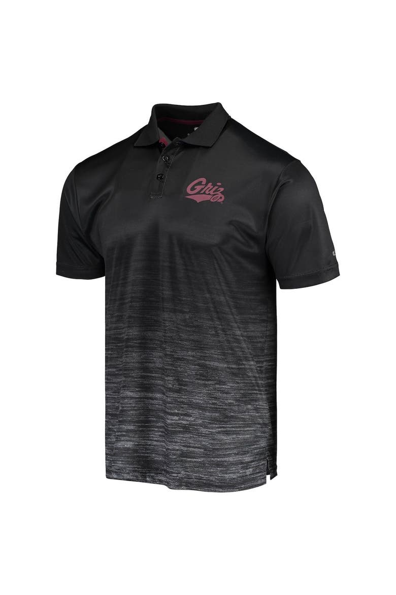 Men's Colosseum Black Montana Grizzlies Marshall Polo, Alternate, color, Black