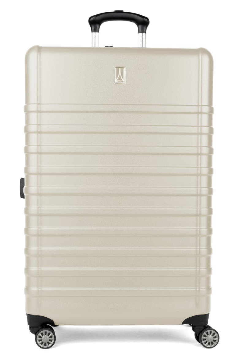 Rollmaster™ Lite 2 28-Inch Expandable Large Checked Hardside Spinner Luggage, Main, color, WHITE MATTE