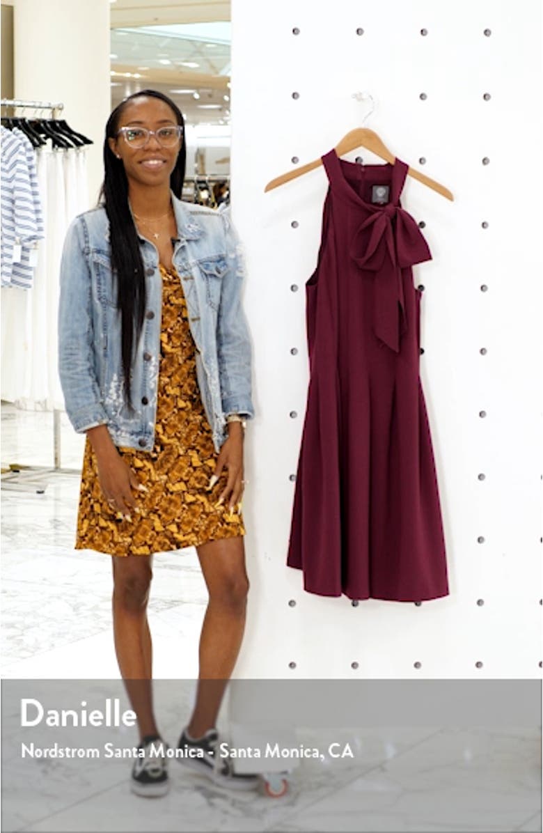 Sleeveless Bow Fit & Flare Dress, sales video thumbnail