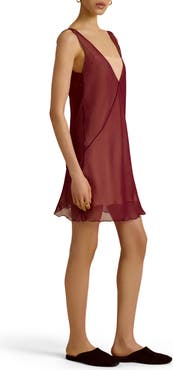Marina Moscone Sheer Layered Camisole Dress