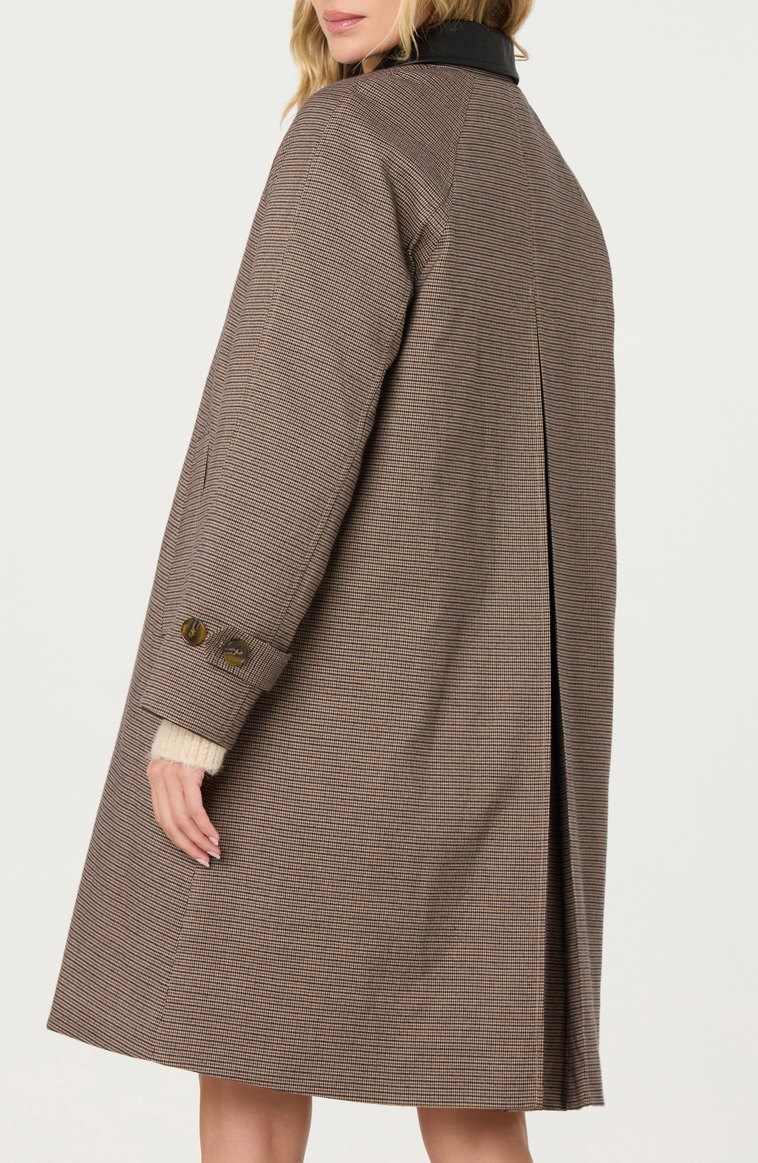 Raiden Faux Leather Collared Coat - image 2