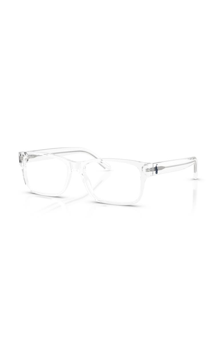 Polo Ralph Lauren 56mm Rectangle optical glasses, Main, color, Transparent