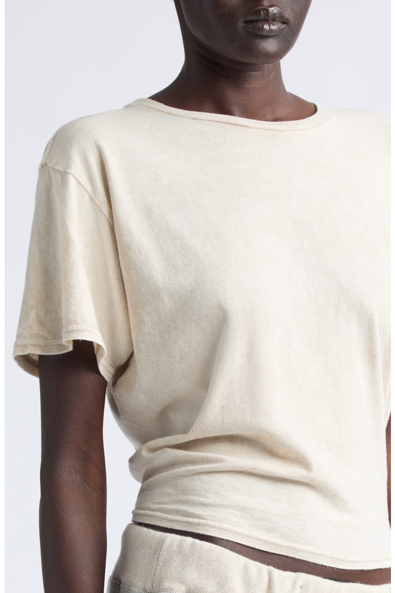 Tight Waist Cotton & Cashmere T-Shirt, Alternate, color, ACID KHAKI STONE