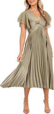 Petal & Pup Nova Flutter Sleeve Midi Dress