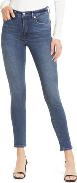 Good American Good Legs Ripped Ankle Skinny Jeans