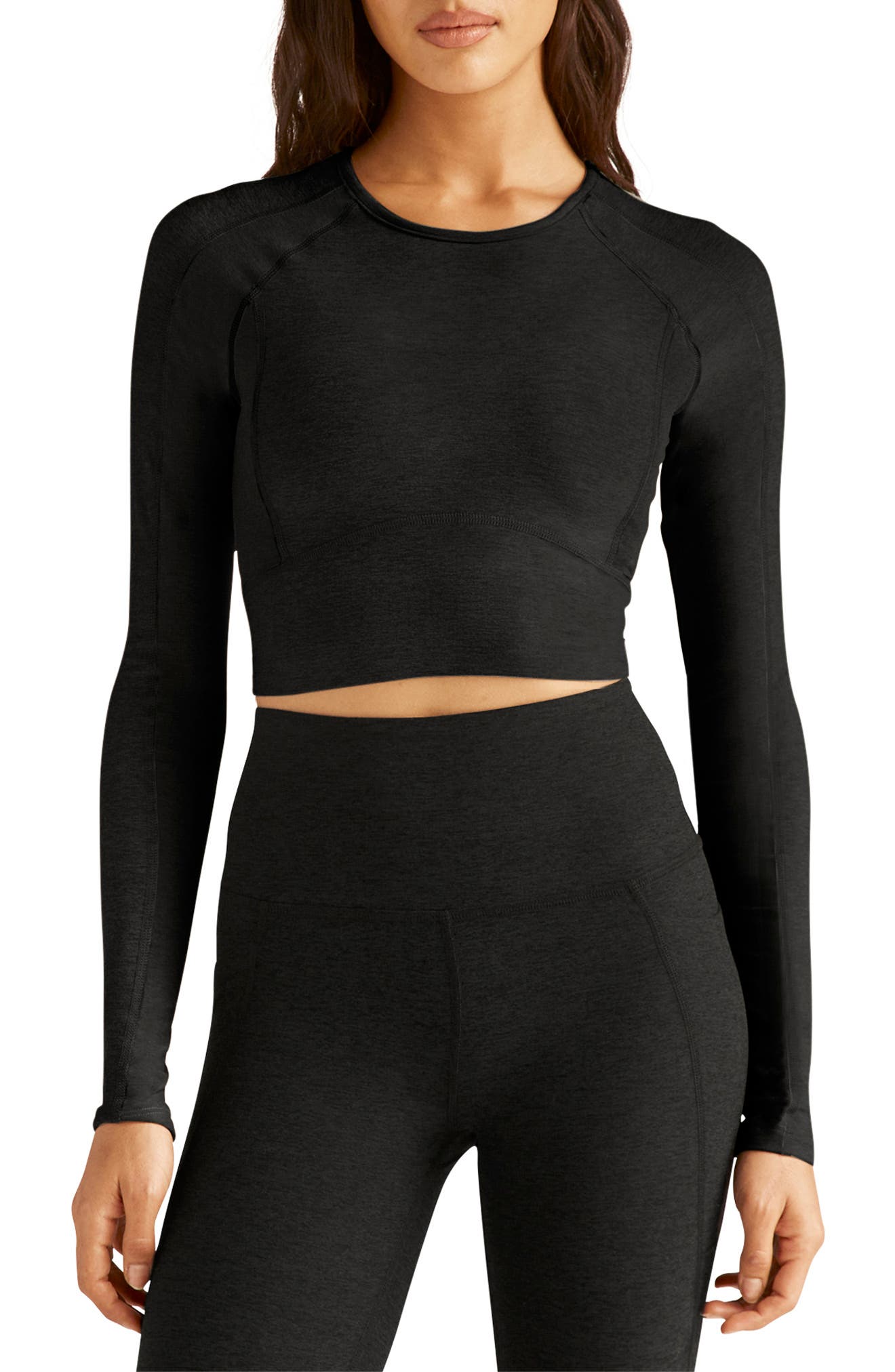 Beyond Yoga Space Dye Vitality Long Sleeve Crop Top