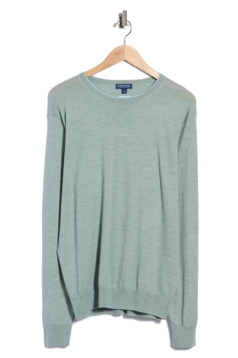 Excursionist Flex Crewneck Wool Sweater, Main, color, WILLOW
